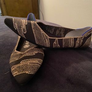 Rothys Golden Shimmer Point , nearly new sz 7.5